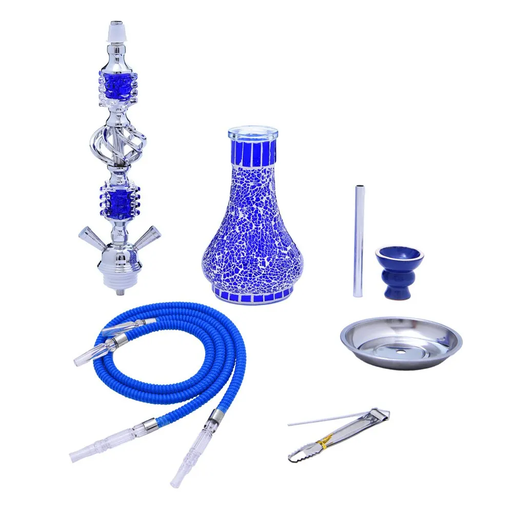 Glass Shisha Set Hookah Pot Conventional Hookah with Hose Glass Base Flask Shisha Nargile Cachimbas Accessories Water Pipe