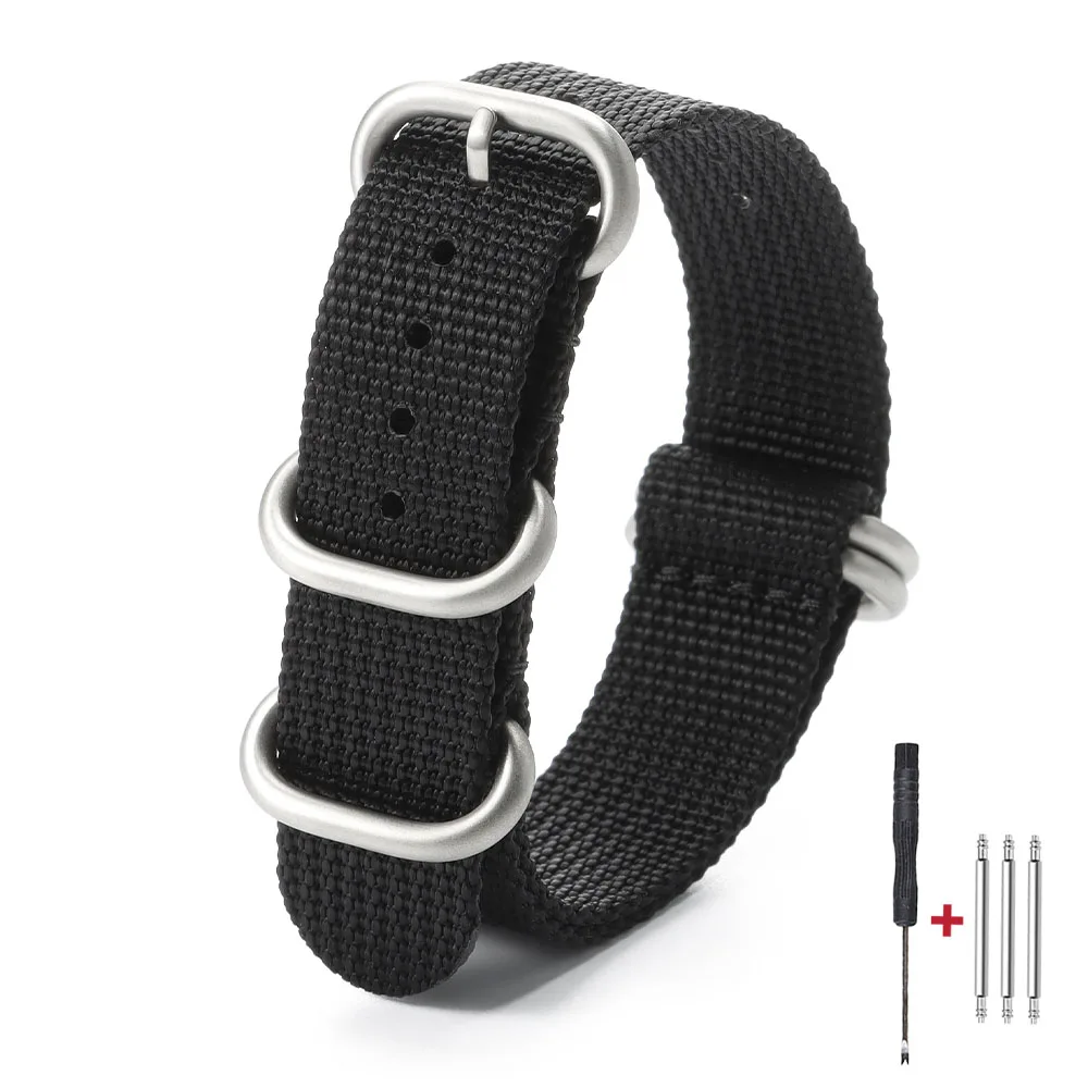 Durable Military-Style Nylon Watch Band - High-Quality Casual Strap