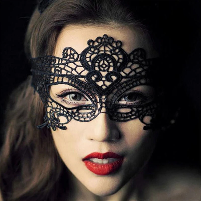 

2023 Sexy Women Hollow Lace Masquerade Face Mask Princess Party Cosplay Prom Props Costume Nightclub Queen Eye Mask Exotic Cloth