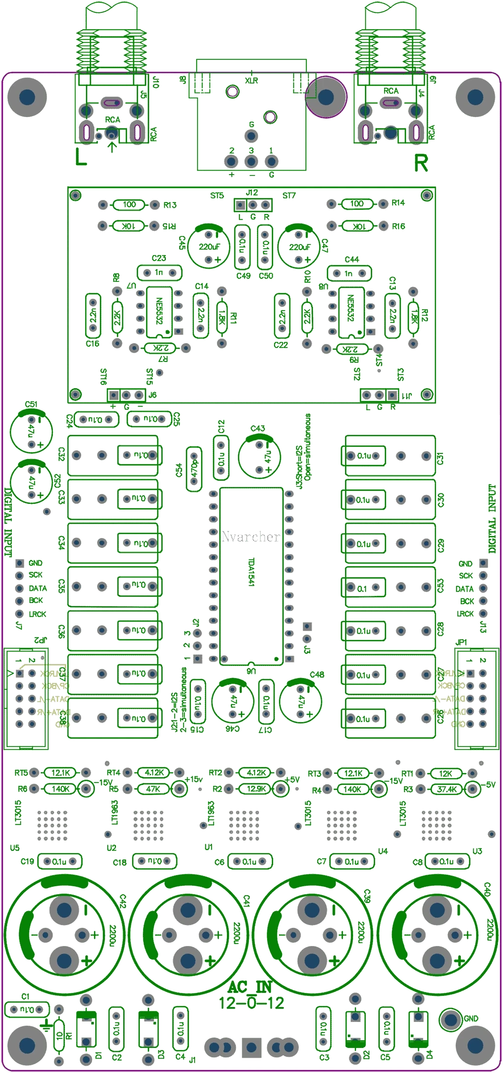 Ouro-chapeado Decodificação Placa Fio de Ouro Versão Pcb Tda1541 - Image 3