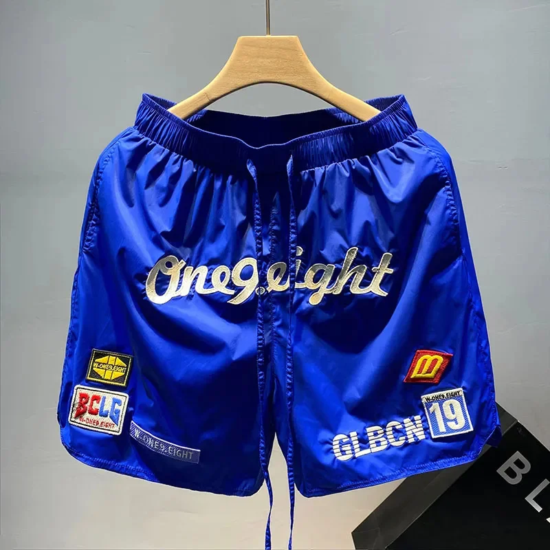 

Новинка 2023, уличные спортивные шорты для мужчин, летние американские баскетбольные никелевые штаны, Тканые Свободные беговые джоггеры