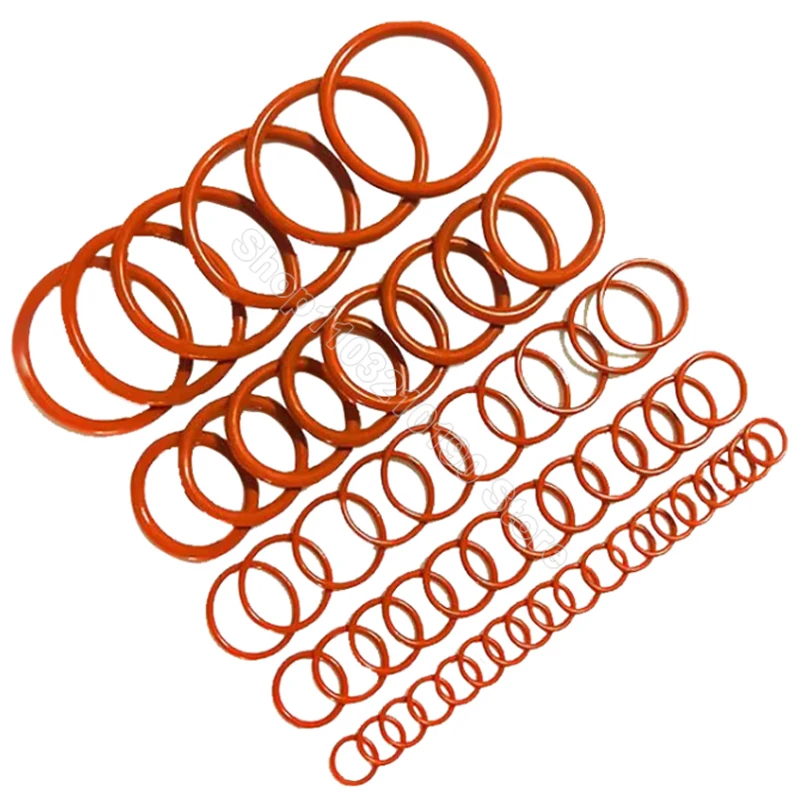 CS1.5/1/2/2.4mm Red Silicone O Rings Gasket Food Grade VMQ Seal O-ring Washer Cooker Rubber Insulated Silica gel OD 5 6 7 8-90mm rubber o rings rubber washers keycap o rings silicone o rings stainless steel washer
