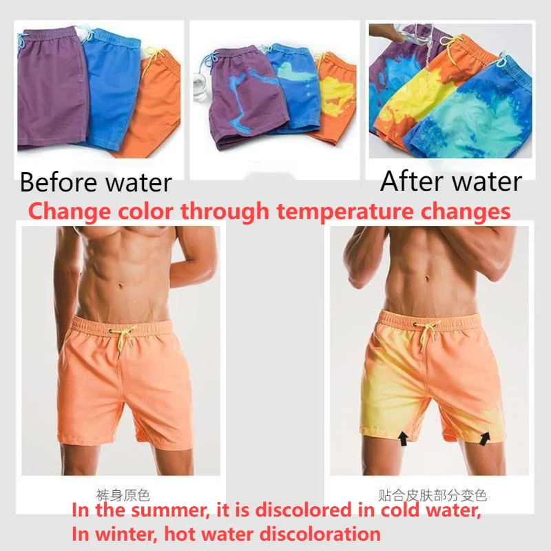 Man Color Changing Shorts Swimsuit 
