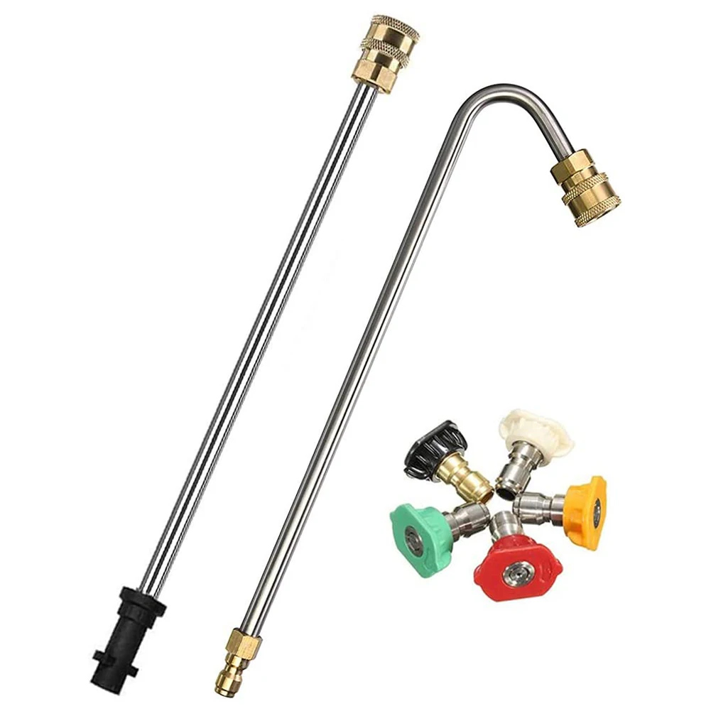 

High Pressure Power Water Gun Extension Spray Wand Nozzle 1/4" U-shape Angled Lance Cleaning Tool High Pressure Washer