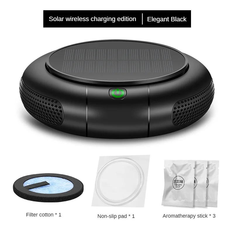 Air Purifier Negative Ion Air Purifier Solar Wireless Charging for Home and Car Filtration Dust Removal Odor Removal