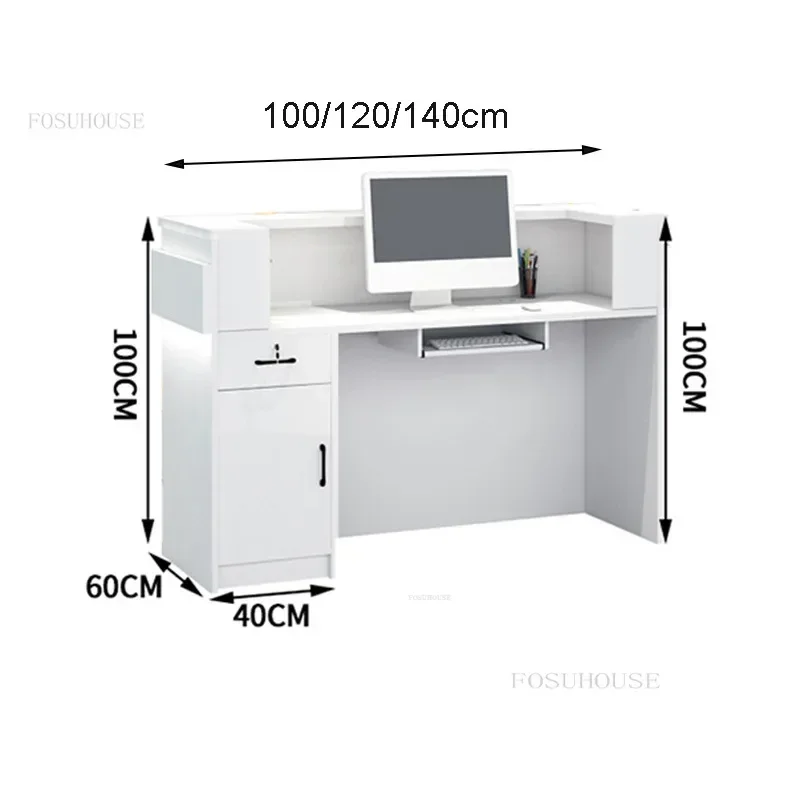 Modern Simple Reception Desks Clothing Store Front Desk Reception Counter Minimalist Small Beauty Institute Counter