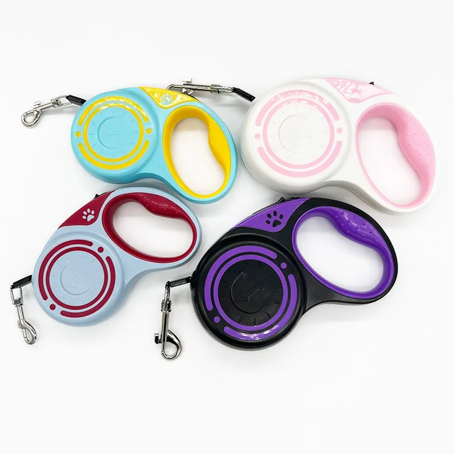 3m 5m Nylon Dog Leash Automatic Retractable Durable Cat Lead Extending Puppy Walking Running Traction Roulette For Small Dogs