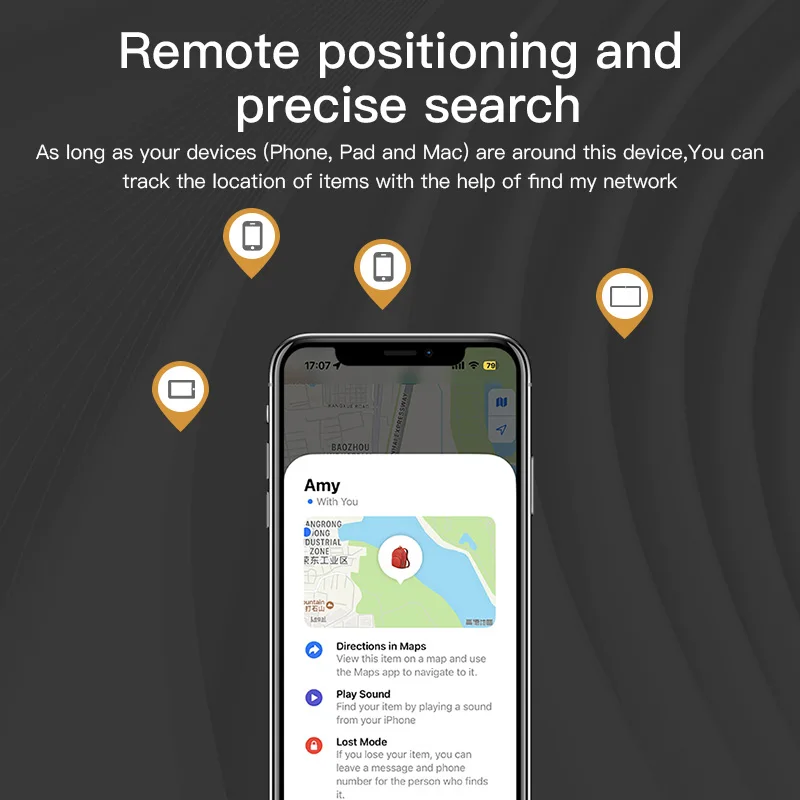 Key Finder Mini Tracking Device GPS Lost Tracker For Apple Find My Smart Tag Child Finder Pet Car Smart Bluetooth Tracker IOS System