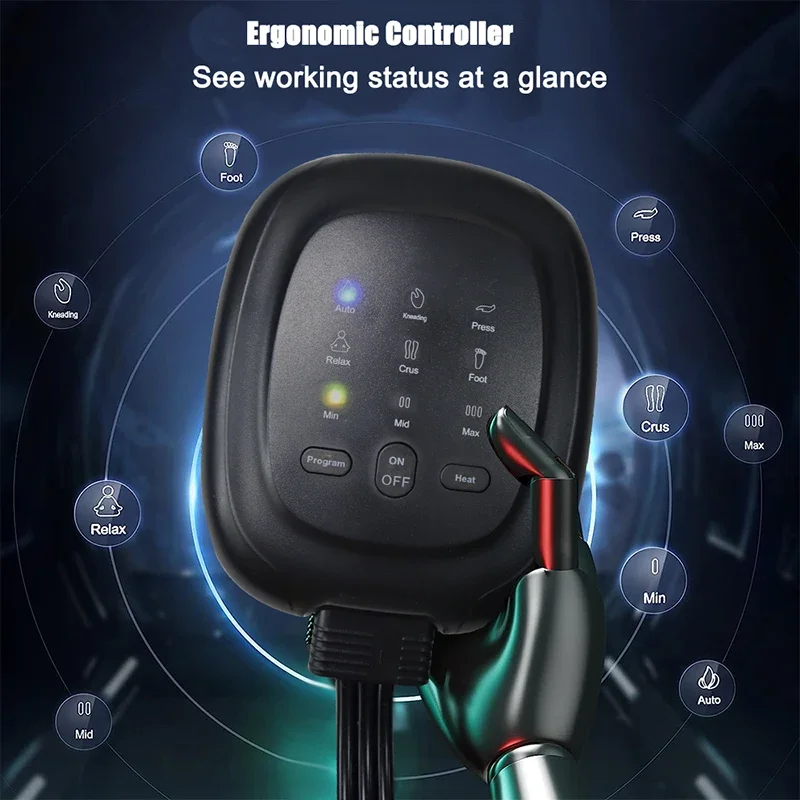 FODRK masszírozó 4 üreges légkompressziós lábszárvédő, láb vádli masszázs, vérkeringés elősegítése, fájdalomcsillapítás, fáradtság enyhítése_voghion.com