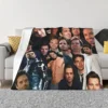 Sebastian Stan Collage Anime Blanket Fleece Textile Decor Breathable Lightweight Throw Blankets for Home Bedroom Quilt 1