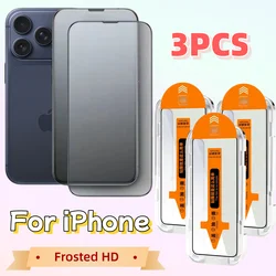 Premium 3 - Pack Matte HD Tempered Glass Screen Protector - Dust & Bubble - Free - iPhone 15 Plus