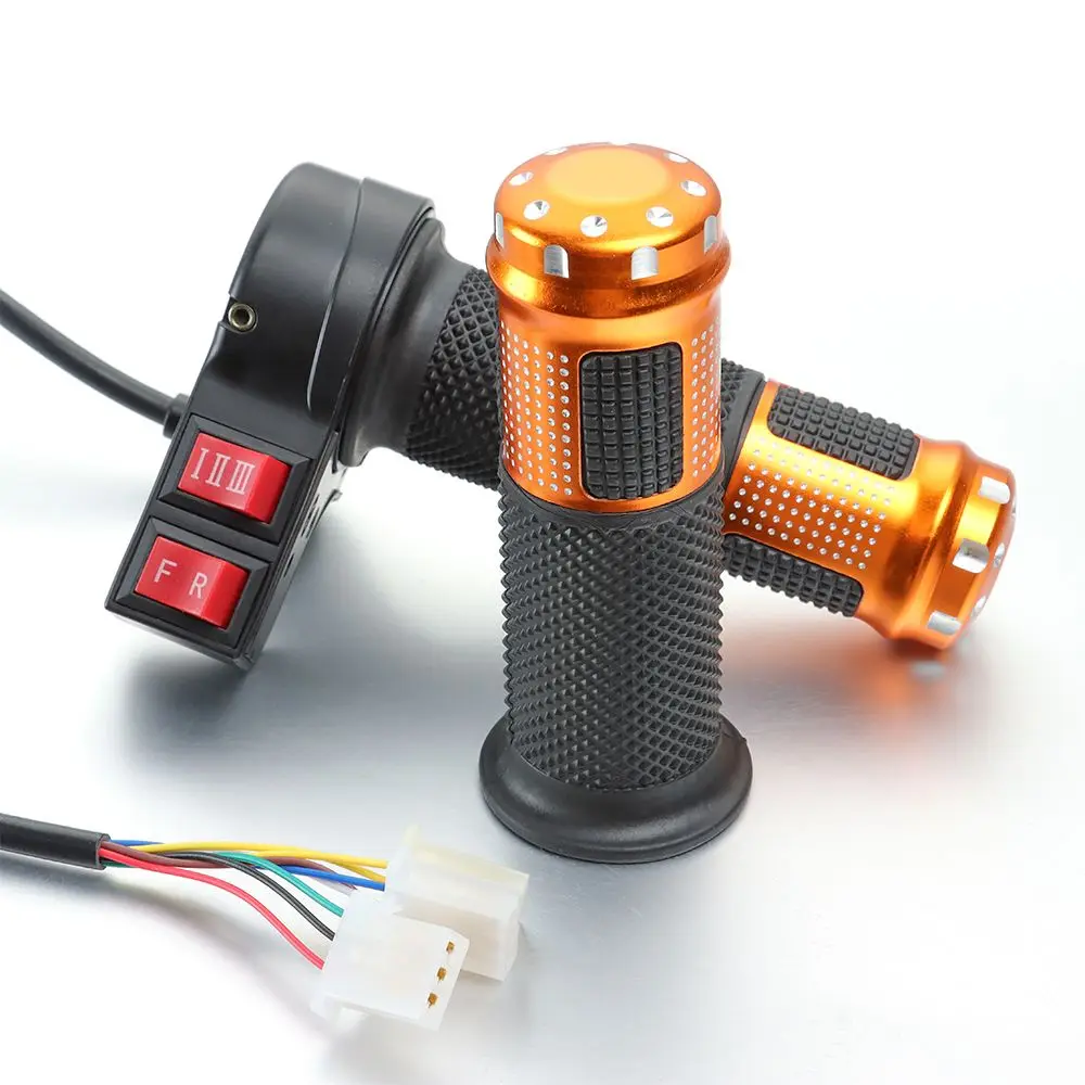 Enhanced Throttle Handlebar Grip for E-Bikes – Speed Control and Cable Forward/Reverse Feature