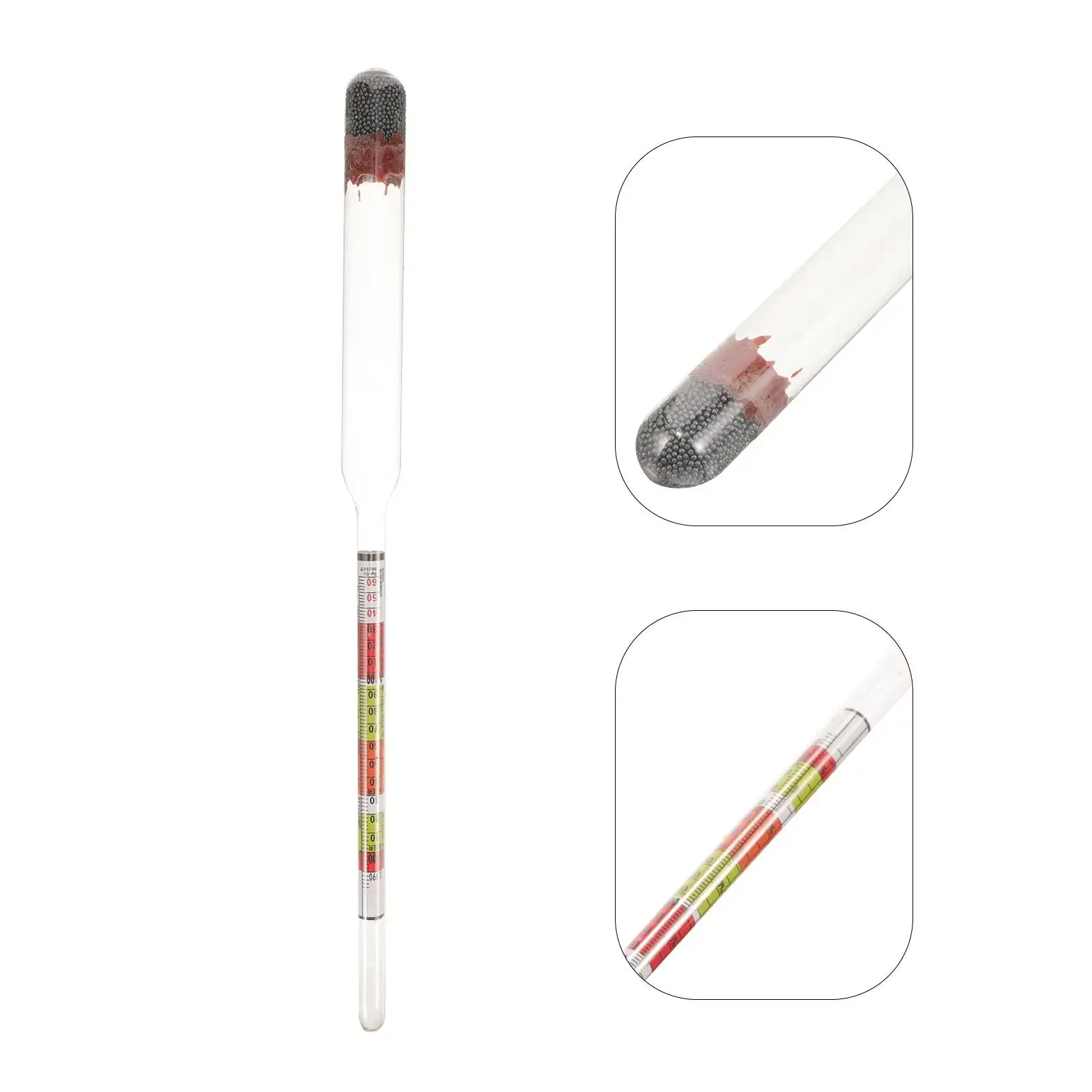 Alcohol Meter Tester for Tool Wine Making Beginners Glass Vinometer Percentage Hydrometer Jar