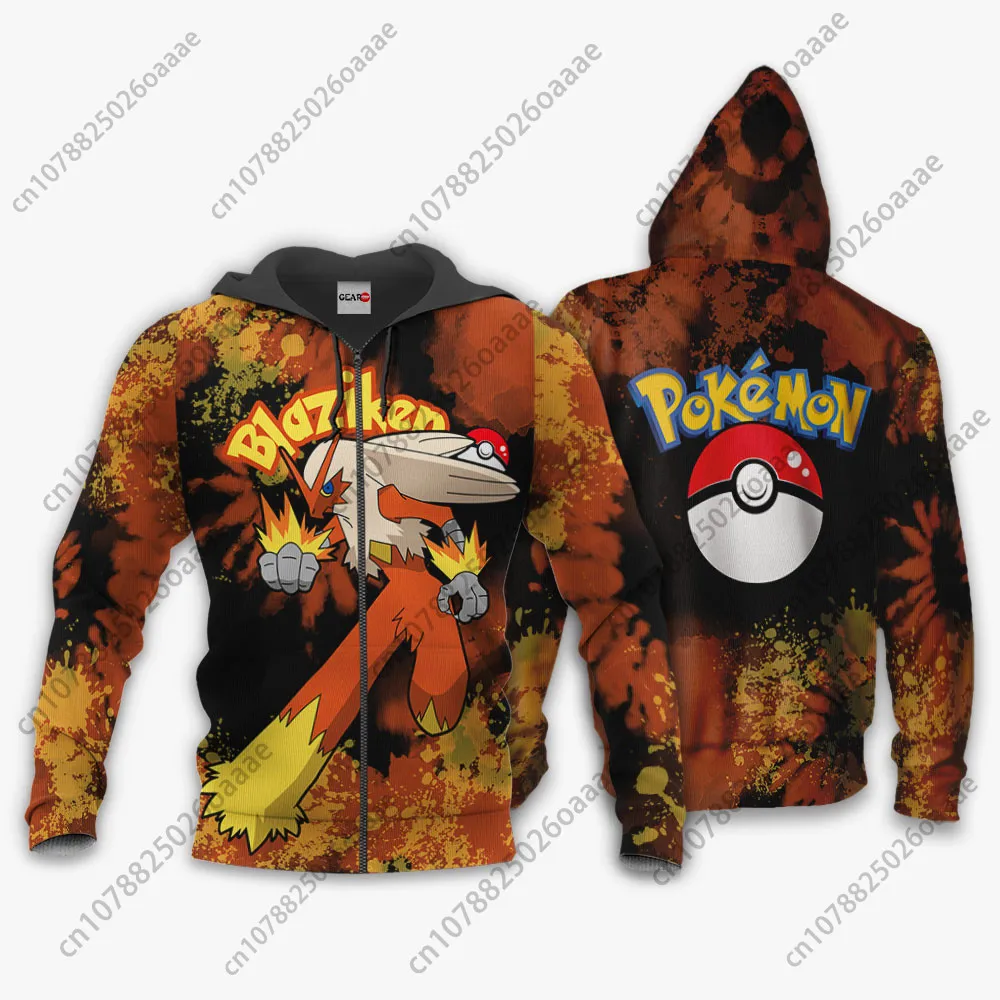 

Pokemon Gengar Squirtle Men and Women Zipper Hoodie Children's Street Leisure Sports Role Playing Pullover