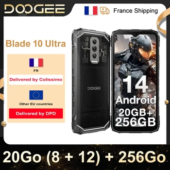 DOOGEE Blade 10 Ultra, Smartphone Robusto 20 GB (8 + 12) 256 GB 50 MP Fotocamera 5150 mAh 6,56" 4G LTE Android 14