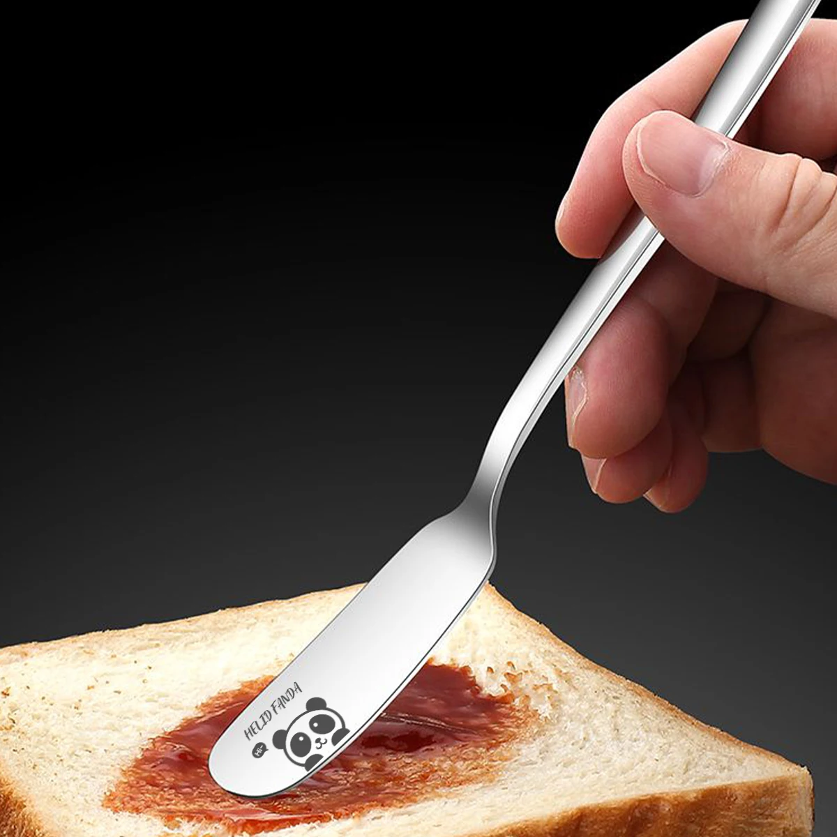 Stainless Steel Spoon Long Handle Butter Spatula 304 Stainless Steel Fruit Avocado Knife Kitchen Multipurpose Bread Jam Cheese Spreader