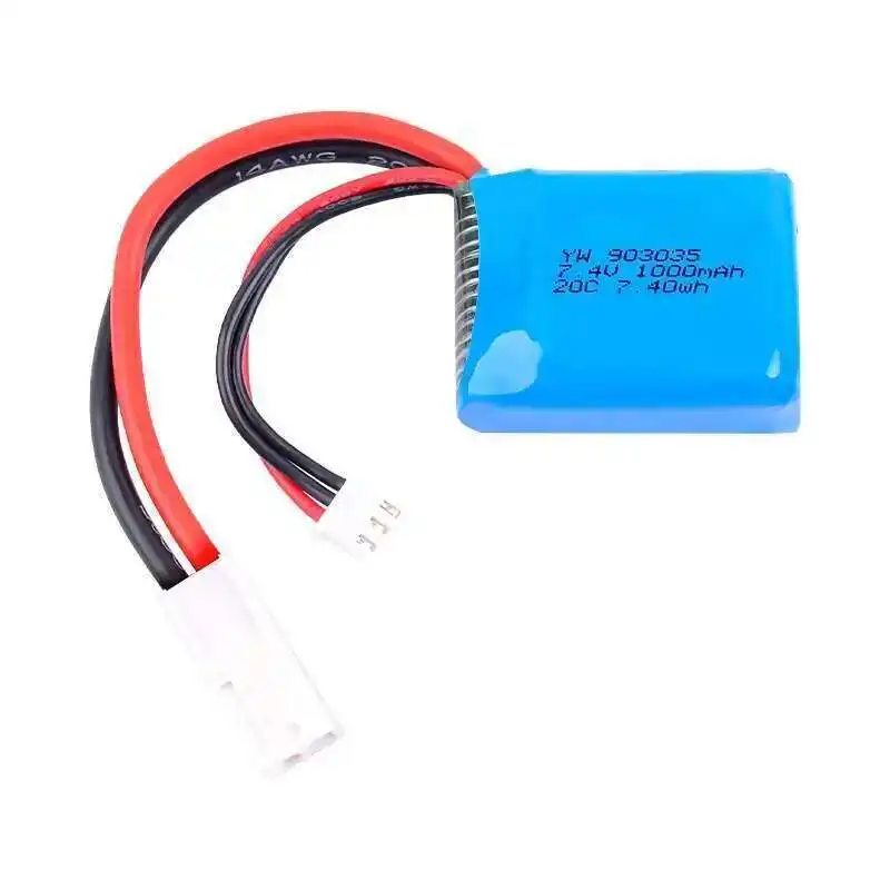 Batterie LiPo 1000mAh 7.4V pour bateau RC UDI901/904 - Lot de 1/2/4