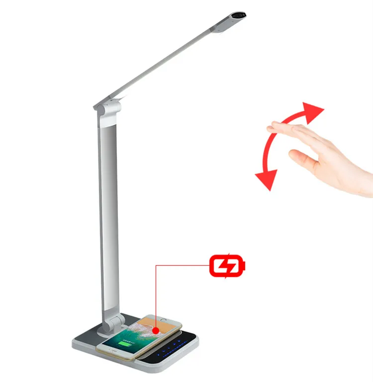 

Human Infrared Sensor Bedroom Dimmable Usb Charing Smart Wireless Charger Rechargeable Bedside Touch Modern Table Lamp