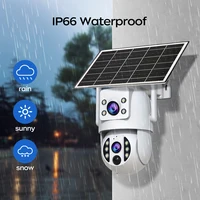 Caméra de surveillance WiFi JOOAN 4K 10MP, caméra CCTV solaire extérieure avec panneau solaire, double objectif, caméra IP PTZ, protection de sécurité 5