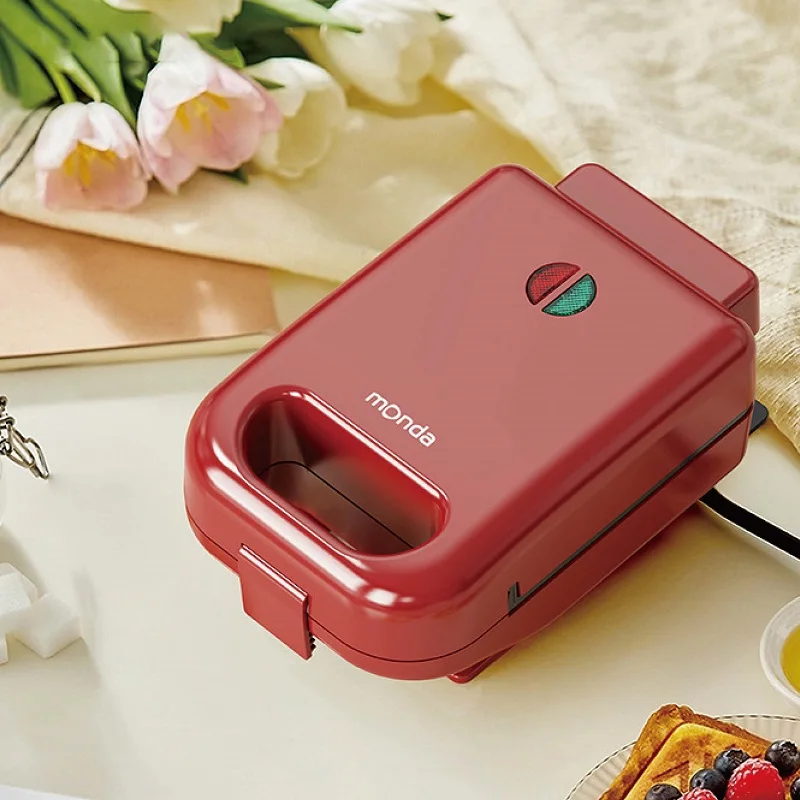 220V Electric Sandwich Maker Kitchen Waffle Maker Automatic Edge Banding Non-sticky Toaster Multifunctional Breakfast Maker 650W 2
