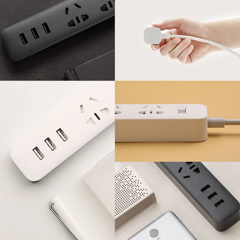 Xiaomi Smart Home Electronic Power Strip Socket Fast Charging 3 USB with 3 Sockets Standard Plug Smart Plug