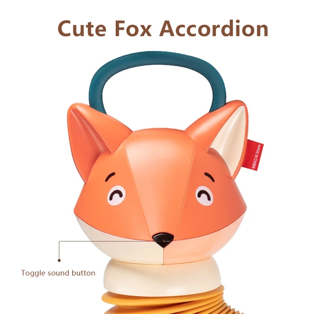 Mini Cartoon Fox Accordion Baby Music Toy Kids Instrument Educational for Children Gifts To Appease The Toy 6