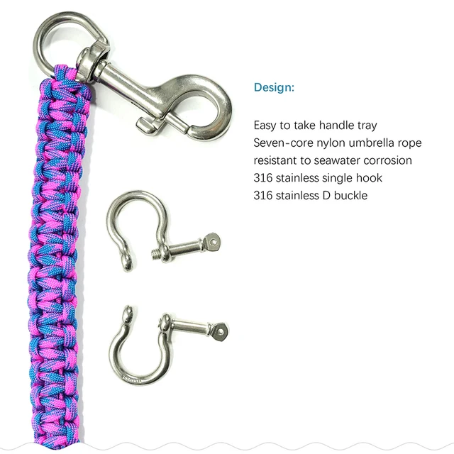수중 사진의 편안함과 안전성을 위한 핸들 로프