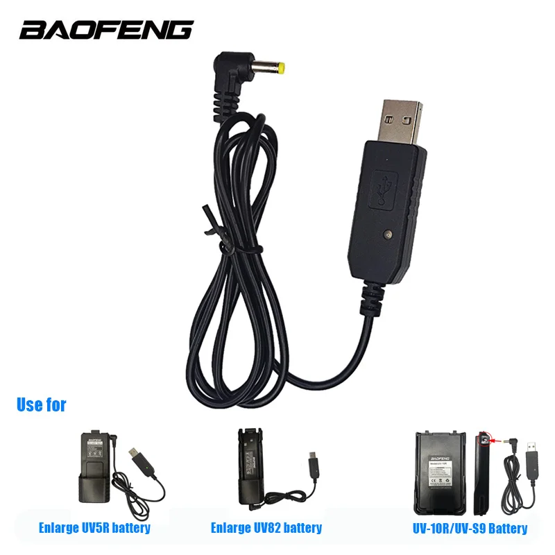 Baofeng Usb Wire Walkie Talkie Cavo Di Ricarica Della Batteria Cavo Di Parti Radio Per Uv-5R Uv-82 Uv-9R Plus Uv 5R Pro Uv9R Uv82 Uv 5R Radio