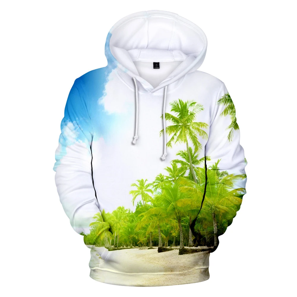 sweater hoodie 2022 Men's/Women's Fall/Winter Hoodie 3D Printed Ocean Sky Hawaii Beautiful Seascape Sweet Beach Hoodie big hoodie