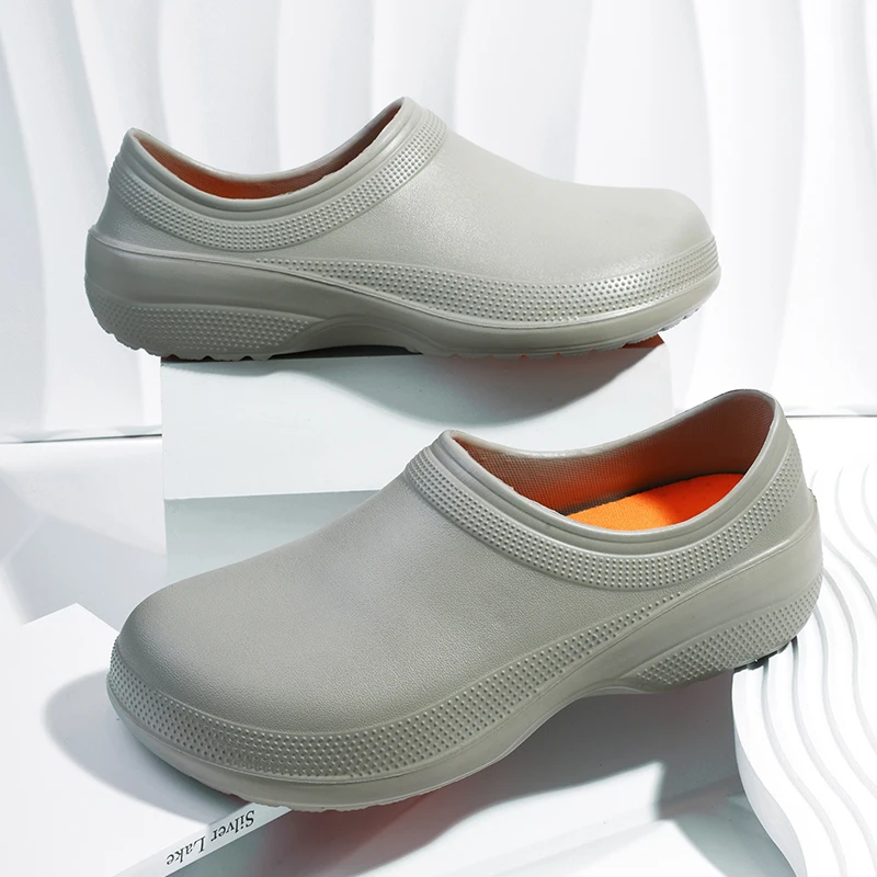 2025 Men Women EVA Chef Shoes Non-slip Waterproof Oil-proof Shoes Comfortable Workers Slippers Outdoor Fishing Size 36-45