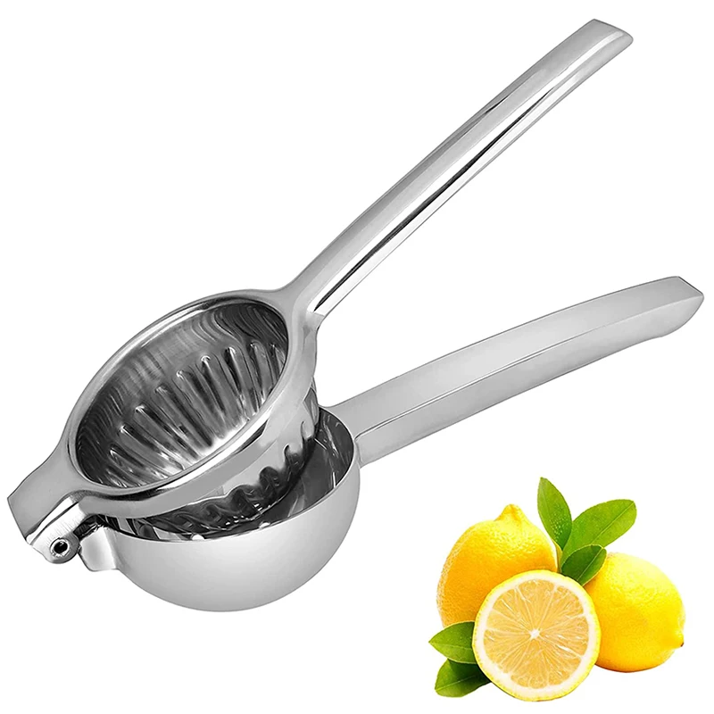 Premium Stainless Steel Lemon Squeezer Heavy Duty Solid Metal Bowl Manual Citrus Press Juicer Lime Kitchenware | Дом и сад