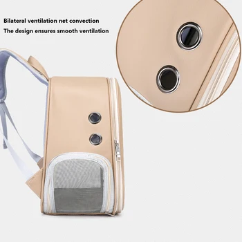 Portable Travel Shoulder Backpack Puppy Kitten Transparent Breathable Outdoor Traval Pet Cat Dog Large Carrier Bags 35x35x20cm 4