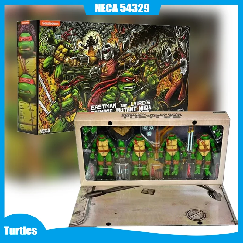 

Neca 54329 фигурка черепашек, педаль, Шреддер, классические цвета, экшн-фигурка аниме, Коллекционная модель, рабочий стол, 4 шт.