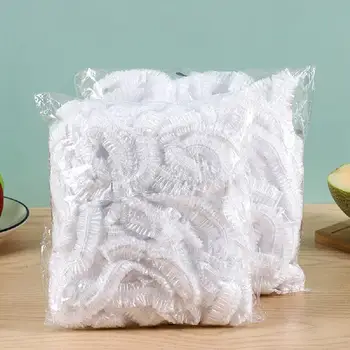 Couvercle alimentaire jetable, 100 pièces, emballage en plastique, couvercles alimentaires élastiques pour bols à fruits, tasses, bouchons de stockage de cuisine, sac économiseur de conservation frais 1