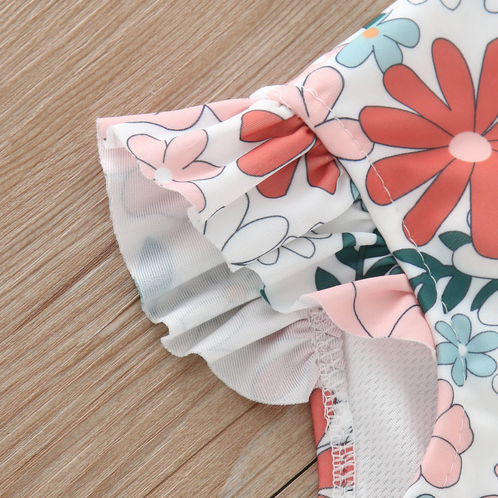 1 Piece Summer Toddler Girls Long Sleeve Floral Prints Swimwear Beach Onesie Swimsuit Bikini Girl Swim Suit Size 5
