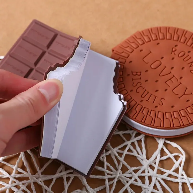 1pcs Cookie Memo Book Creative Stationery Notebook Chocolate Fragrance Mini Portable Notepad Funny Cute School Supply