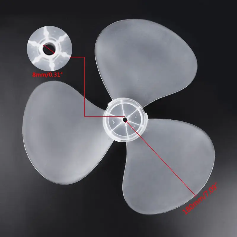 Plastic Fan Blade 16inch 400mm 3 Leaves For Midea