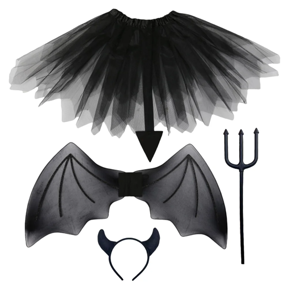 

Demon Wings Set Cosplay Accessories Skirt Halloween Costume Child The Outfit