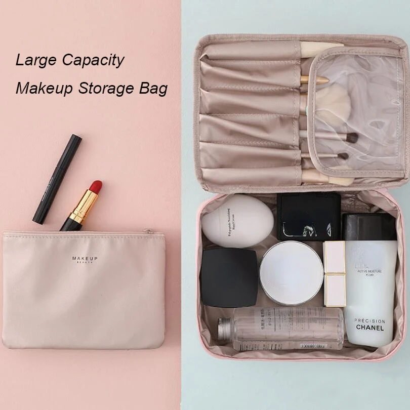 Makeup Bag For Women Toiletries Organizer Waterproof Travel Make Up Storage Pouch Female Large Capacity Portable Cosmetic Case makeup organizer cosmetic bag cosmetic storage bag toiletry bag makeup bag cosmetic case