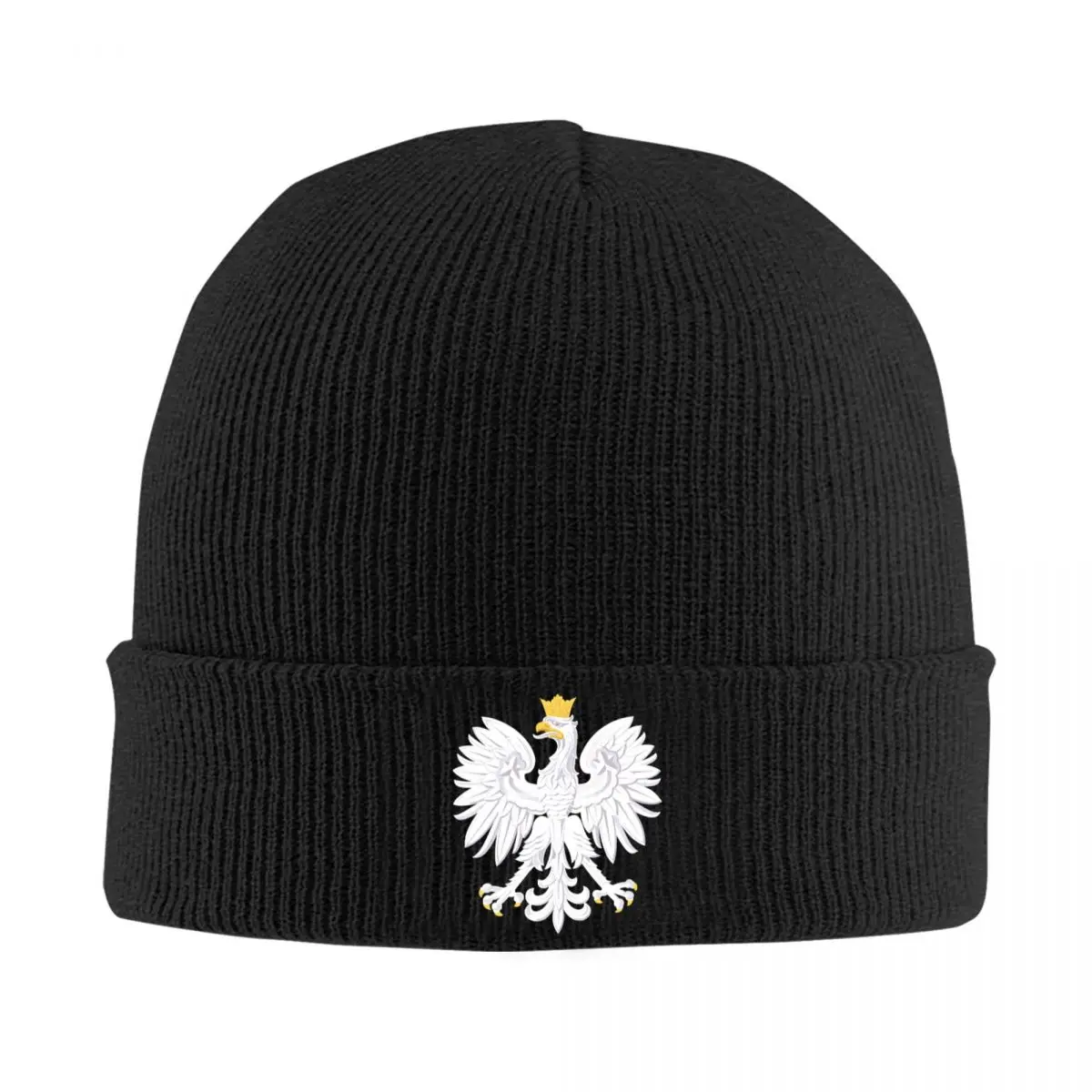 

Polska Polish Eagle Bonnet Hats Street Knitted Hat For Women Men Autumn Winter Warm Poland Coat of Arms Skullies Beanies Caps