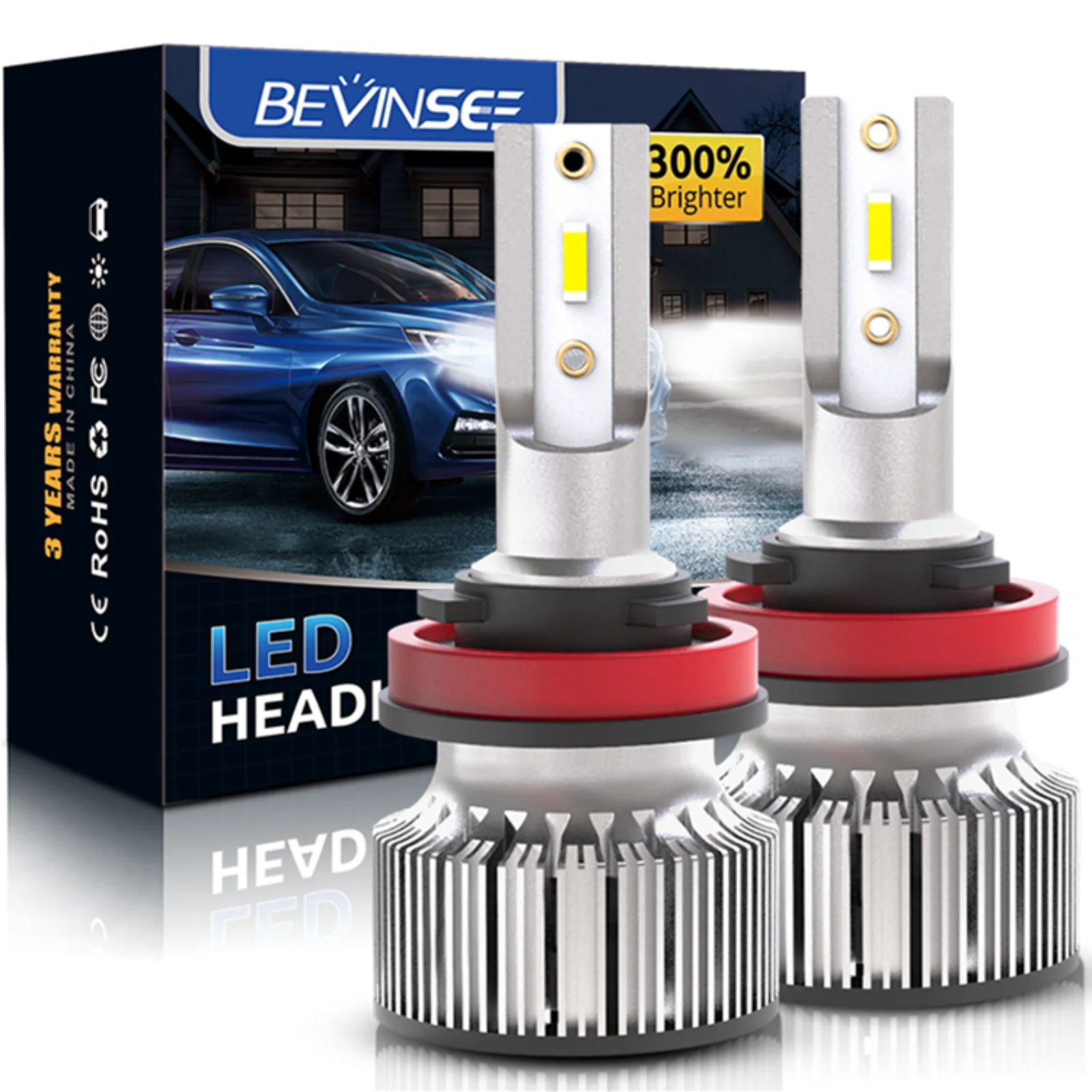 LED Headlight Bulbs Mini Size for Cars H11 H7 H4 9005 HB3 9006 HB4 H8 H9 9012
