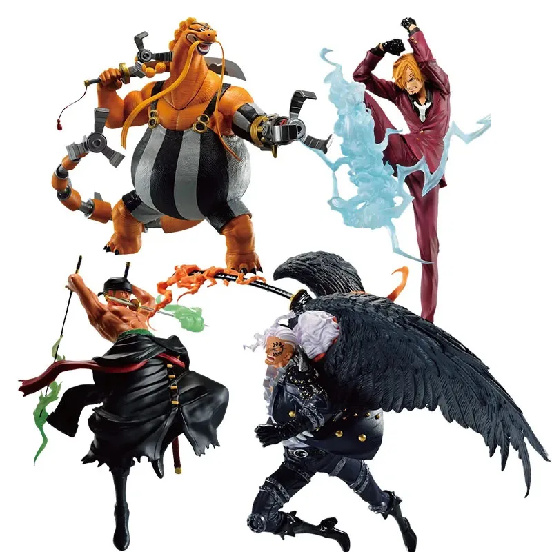 

Bandai One Piece Ichiban Kuji Both Wings Battle Roronoa Zoro Queen Sanji KING Prize Anime Figure Model