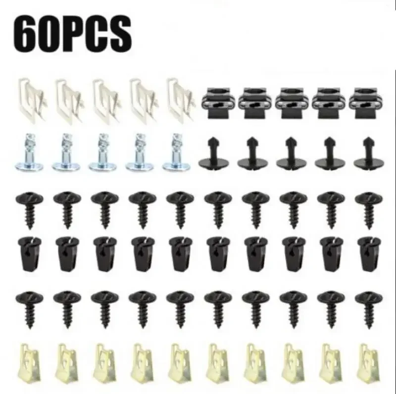 Engine Under Cover Fixing Clips Screw Kit 1Set 60Pcs for Audi A4 A6 A8 Tt auto fasteners,auto accessories,car accessories,car screws,stainless steel clips
