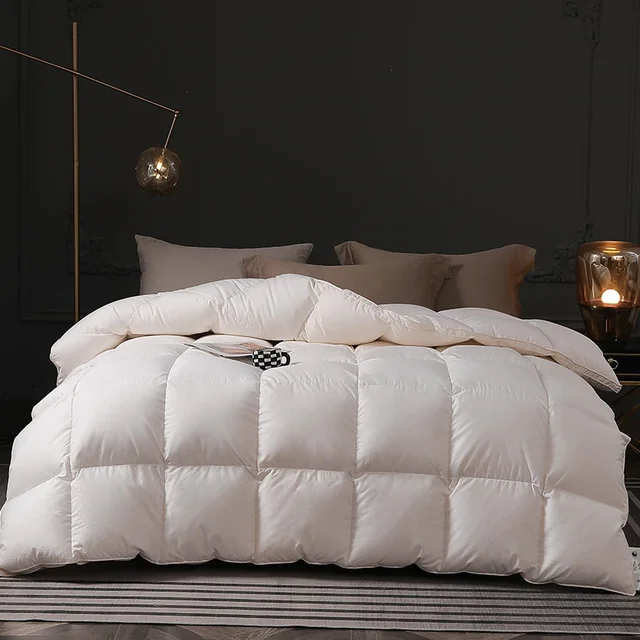 Couette Luxueuse en Duvet d'Oie Blanche, pour Lit d'Hiver, King et Queen Size, Remplie de 95% Duvet d'Oie Blanche de Qualité 5A, Non Adulte 4