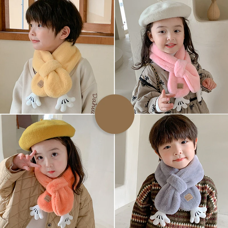 systeem Prestatie Toevoeging Zachte Faux Fur Kids Sjaal Herfst Winter Warm Jongens Meisjes Sjaal Outdoor  Pluche Nek Warmers Kinderen Peuter Sjaals - AliExpress