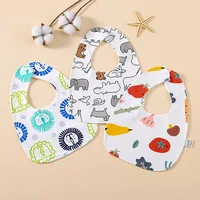 Baby Boy Bibs U Shape Waterproof Bibs For Baby Girl 3Pcs Baby Feeding Bib Newborn Saliva Towel Burp Cloth For Teething Drooling 2