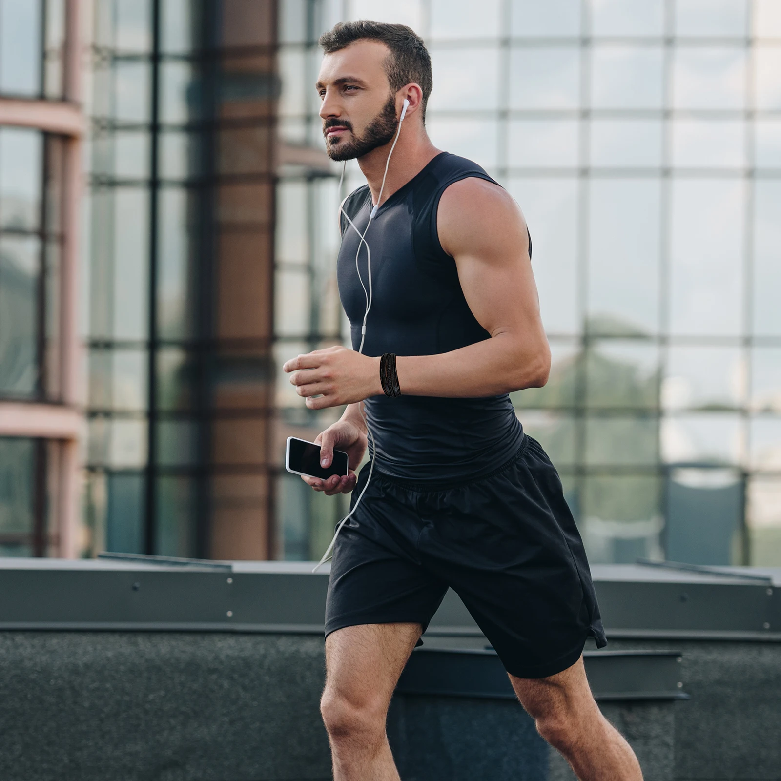 Men's multi-layered leather braided bracelet stainless steel buckle classic bracelet gift choice