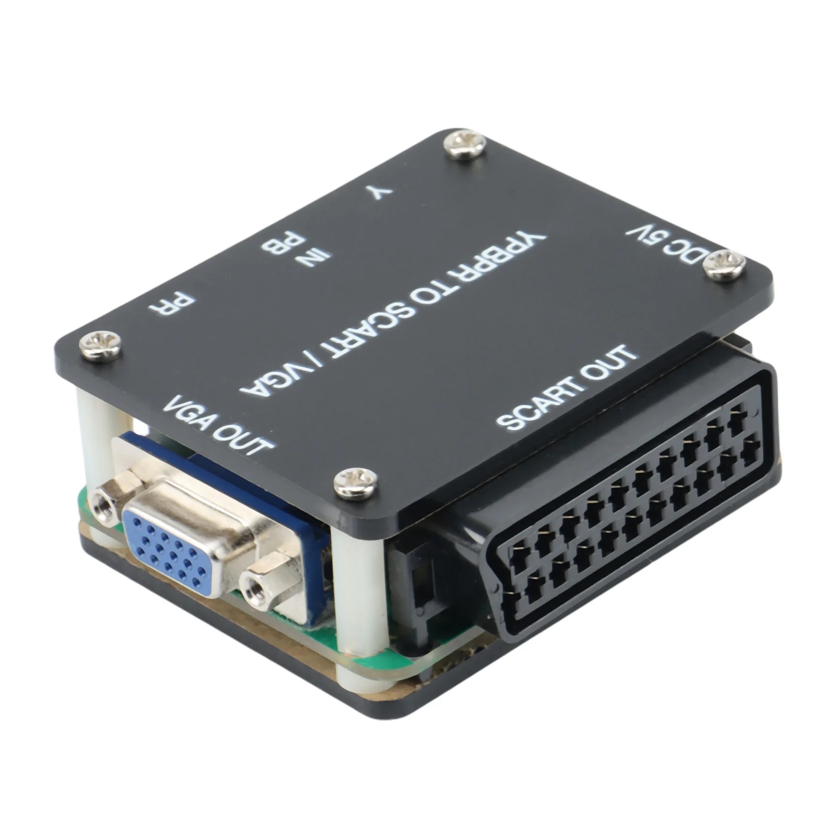 YUV TO RGBS YPBPR to SCART YPBPR TO VGA Component Transcoder Converter Game Console, RGBS to Color Difference Component