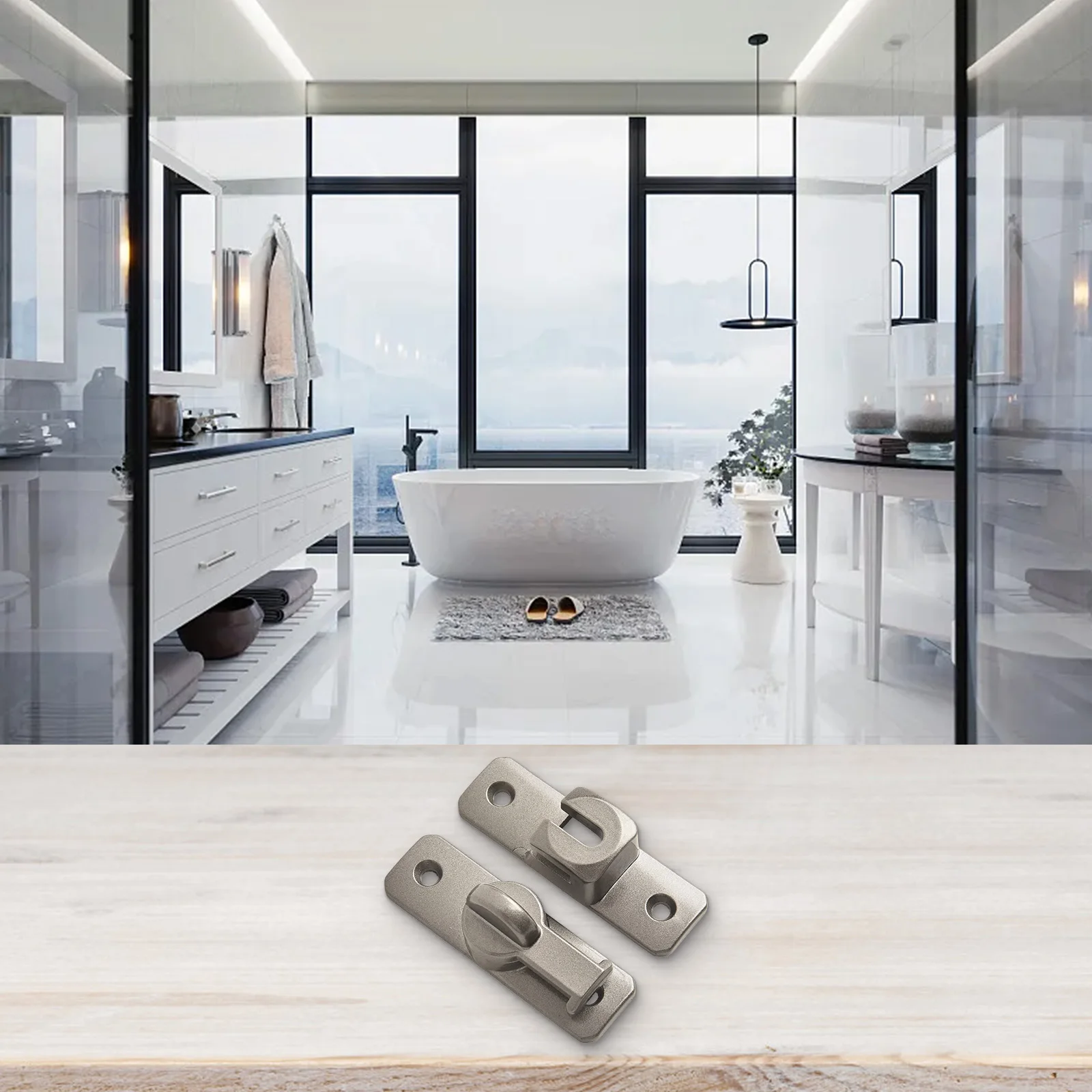 1pc Door Lock Latch 90 180 Degree Zinc Alloy Sliding Barn Door Lock Wine Cabinet Closet with Screws Home Hardware Parts door latch