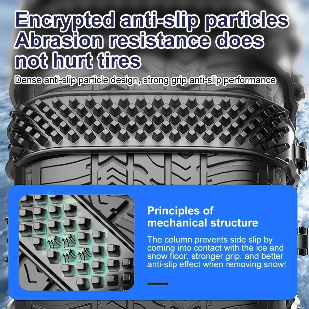 Universal Car Snow Chains Widen Thicken Crawler Type Plastic Anti-skid Chain Winter Wheel Tyre Anti-Slip Ties Emergency Tools